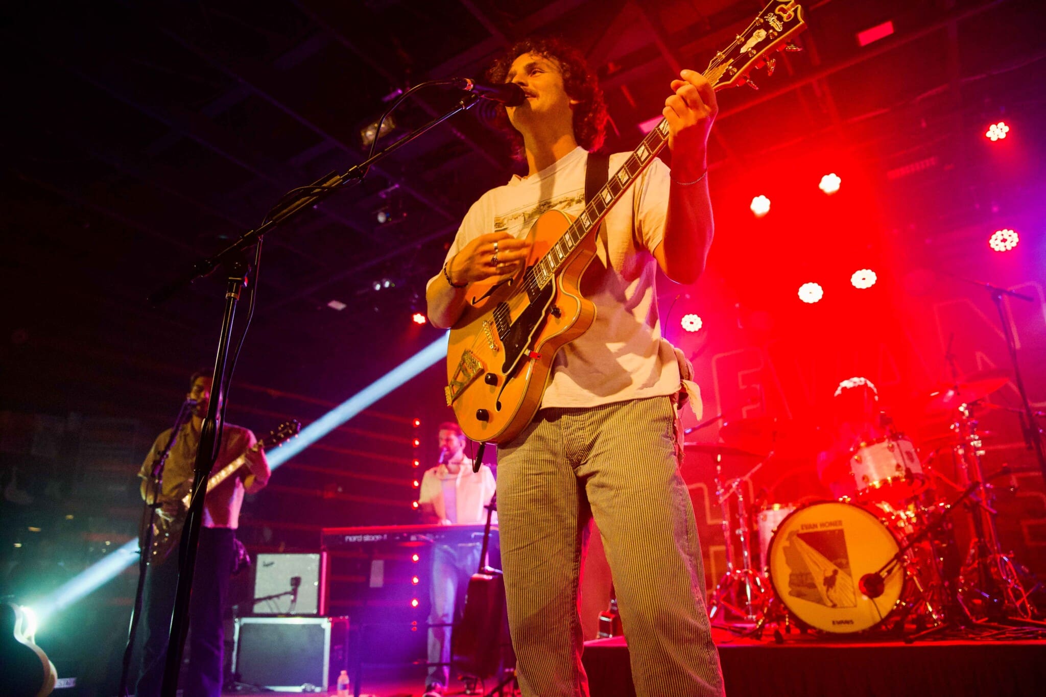 Evan Honer performing on tour